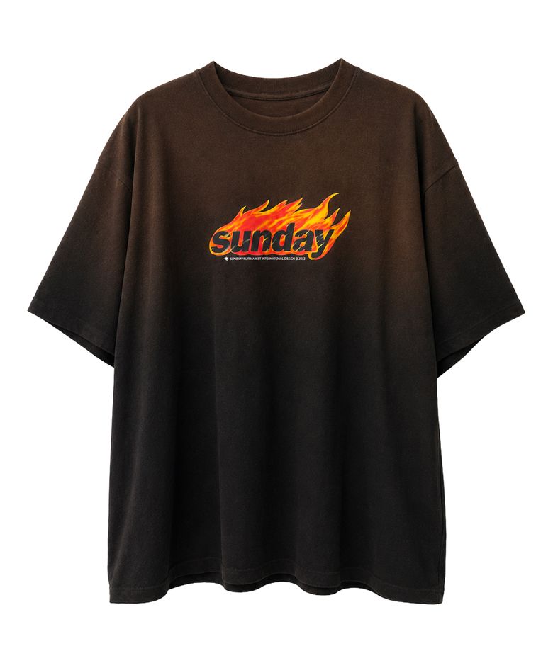 FIRE FADED TEE BLACK
