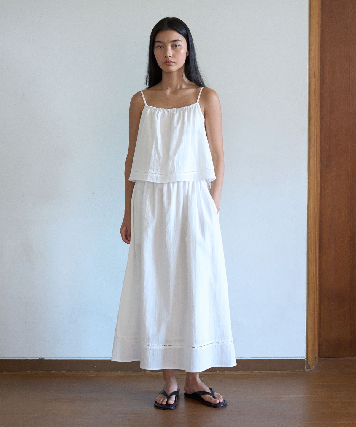 망고매니플리즈(MANGO MANY PLEASE) BRIDGE COTTON ONE PIECE_PURE IVORY