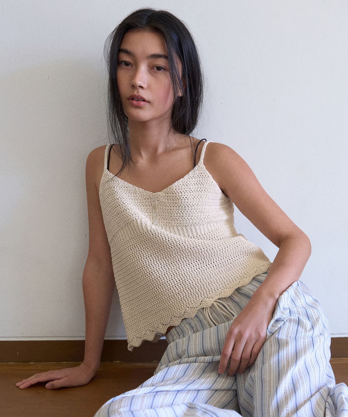망고매니플리즈(MANGO MANY PLEASE) SAHARA KNIT BUSTIER_NATURAL