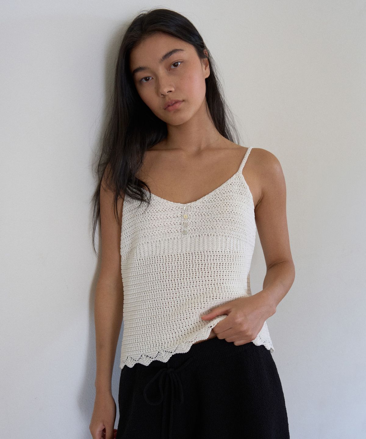 망고매니플리즈(MANGO MANY PLEASE) SAHARA KNIT BUSTIER_IVORY