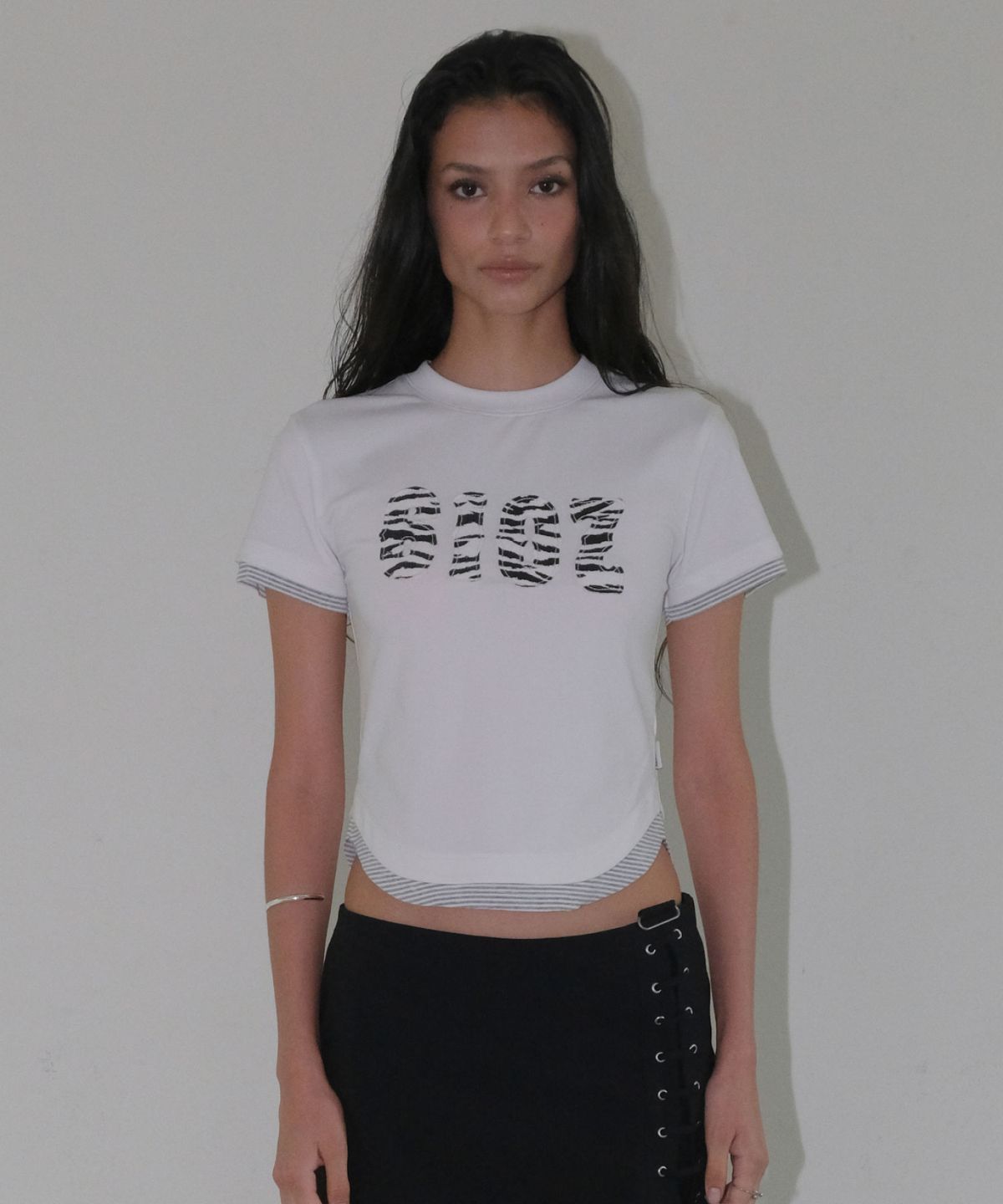 오디너리 홀리데이(ORDINARY HOLIDAY) STRIPE LAYERED T-SHIRT [WHITE]