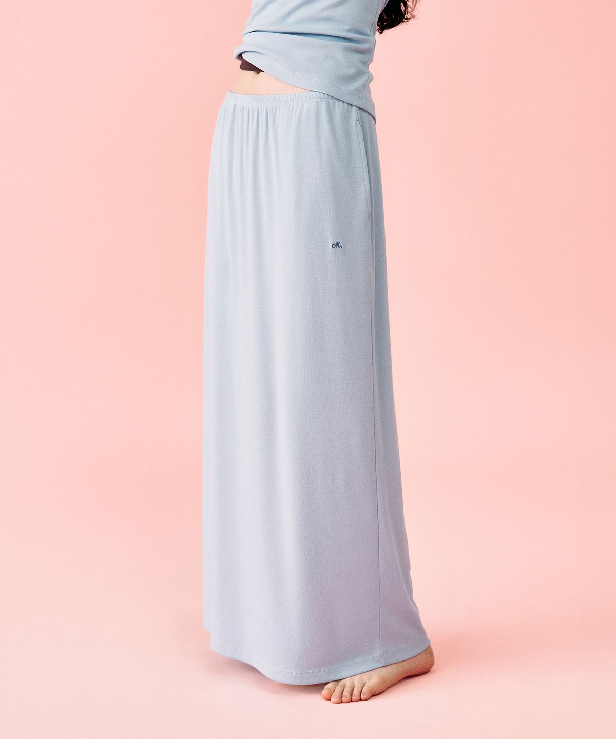 망고매니플리즈(MANGO MANY PLEASE) [ROUTINE] YORK BANDING SKIRT_LIGHT BLUE