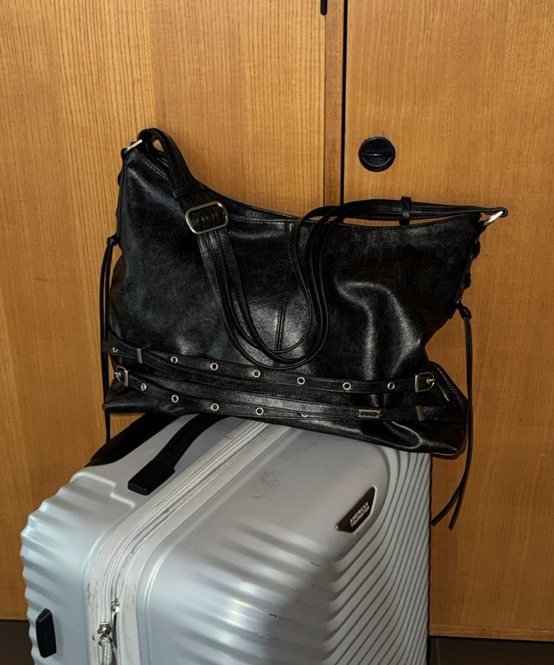 BELTED BIG BAG [BLACK]