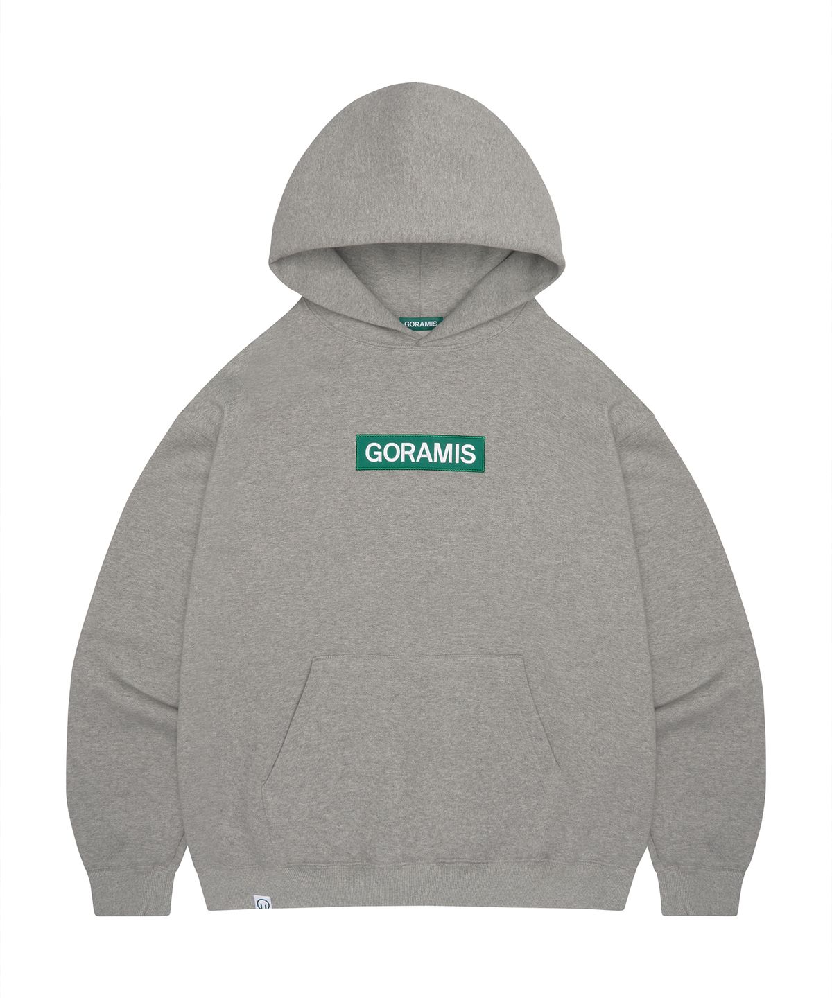 고라미스(GORAMIS) 빅 박스 와펜 기모 후드티 [GRAY]