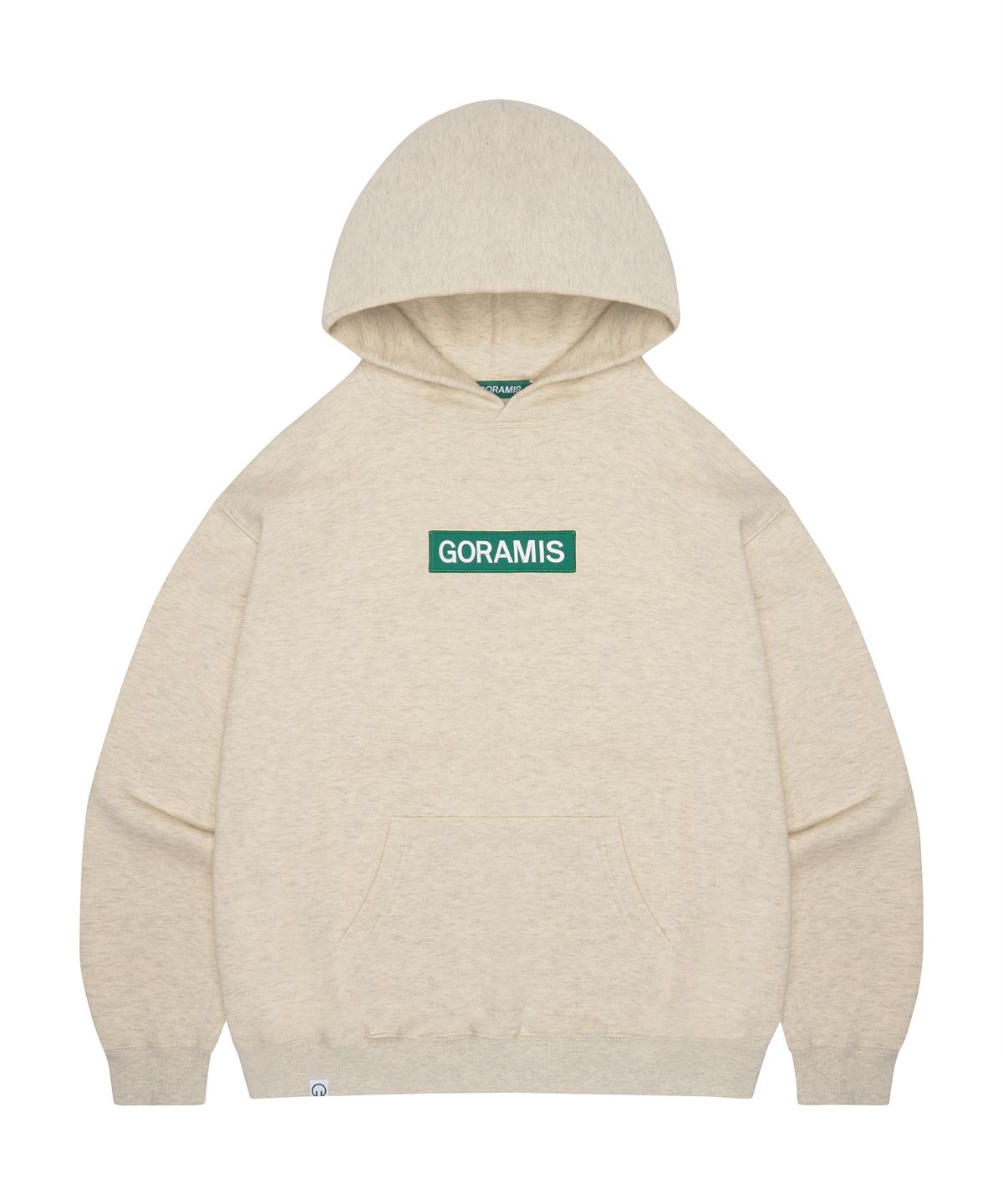 고라미스(GORAMIS) 빅 박스 와펜 기모 후드티 [OATMEAL]