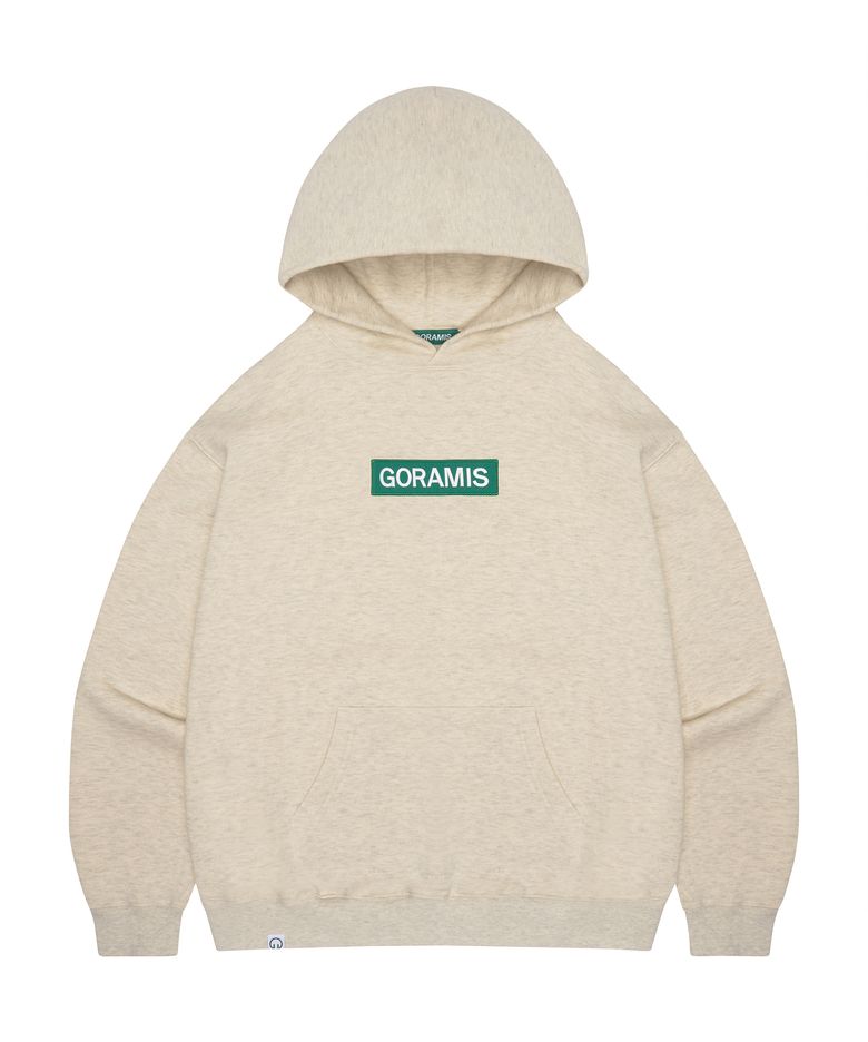 빅 박스 와펜 기모 후드티 [OATMEAL]