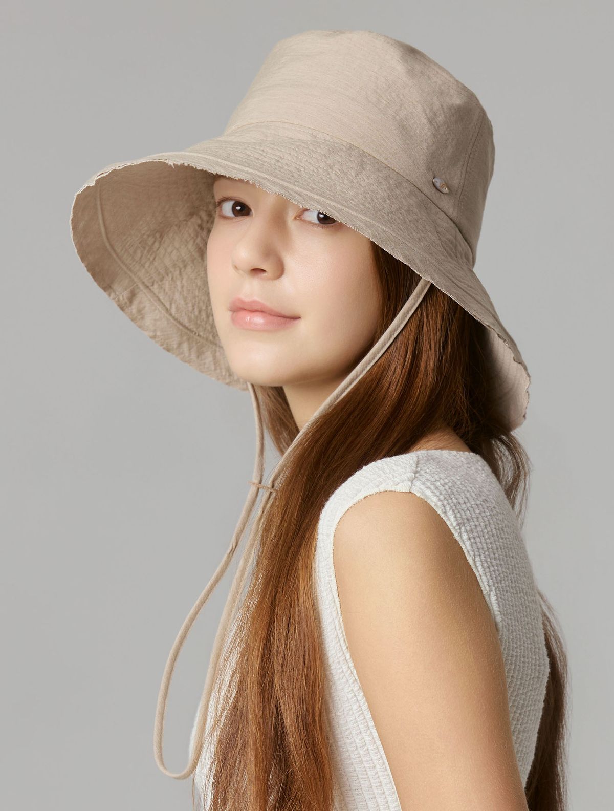 화이트샌즈(WHITE SANDS) 내츄럴 컷 린넨 플로피햇 멜리아 (4 colors)