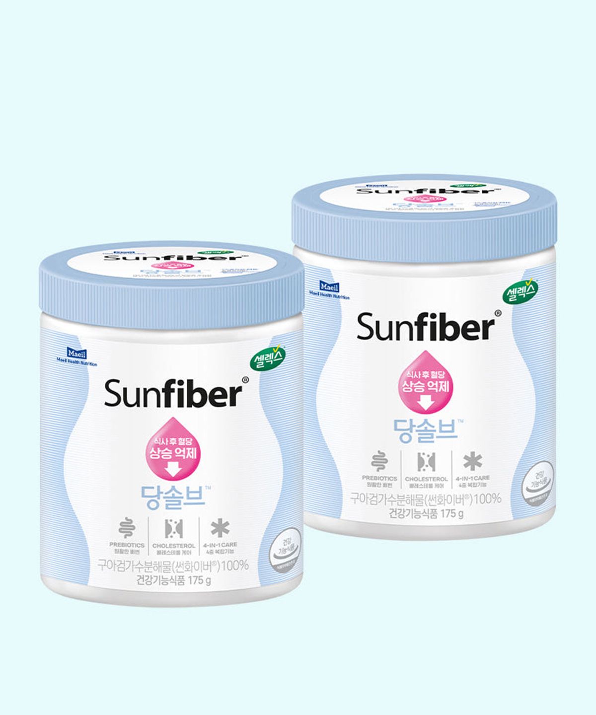 셀렉스(SELEX) 셀렉스 썬화이버 당솔브 혈당케어 175g 2통+당솔브 미숫가루 266G 1통