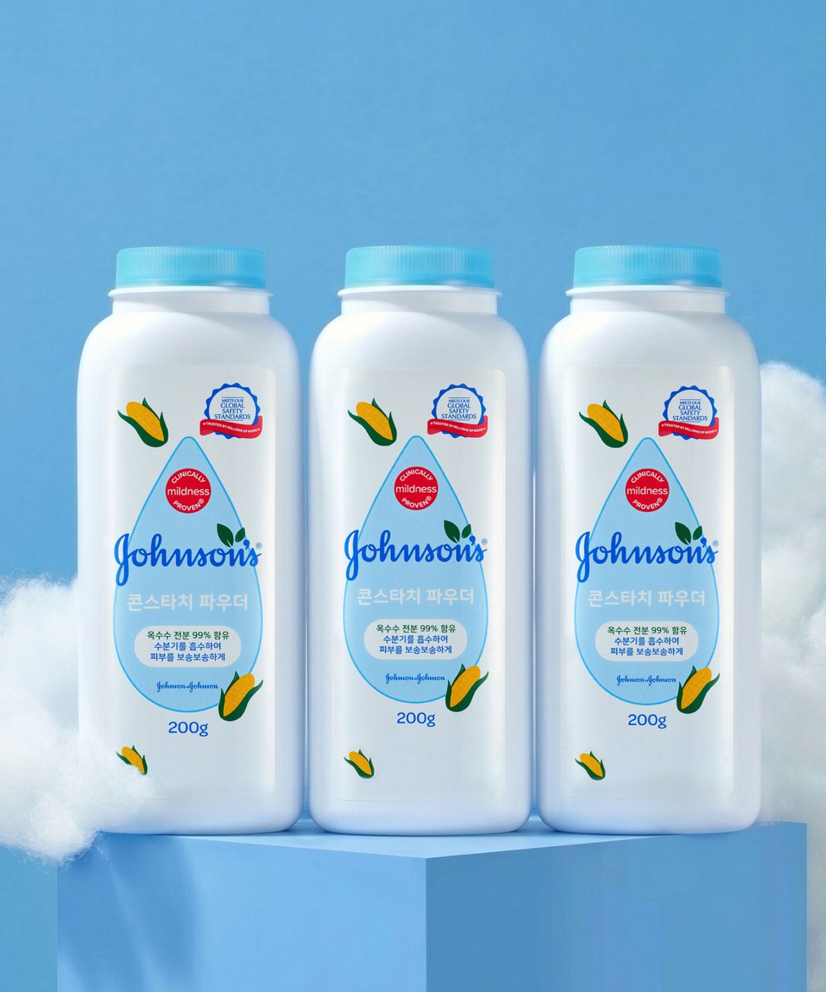 존슨즈(JOHNSON'S) 콘스타치 파우더 200g x3