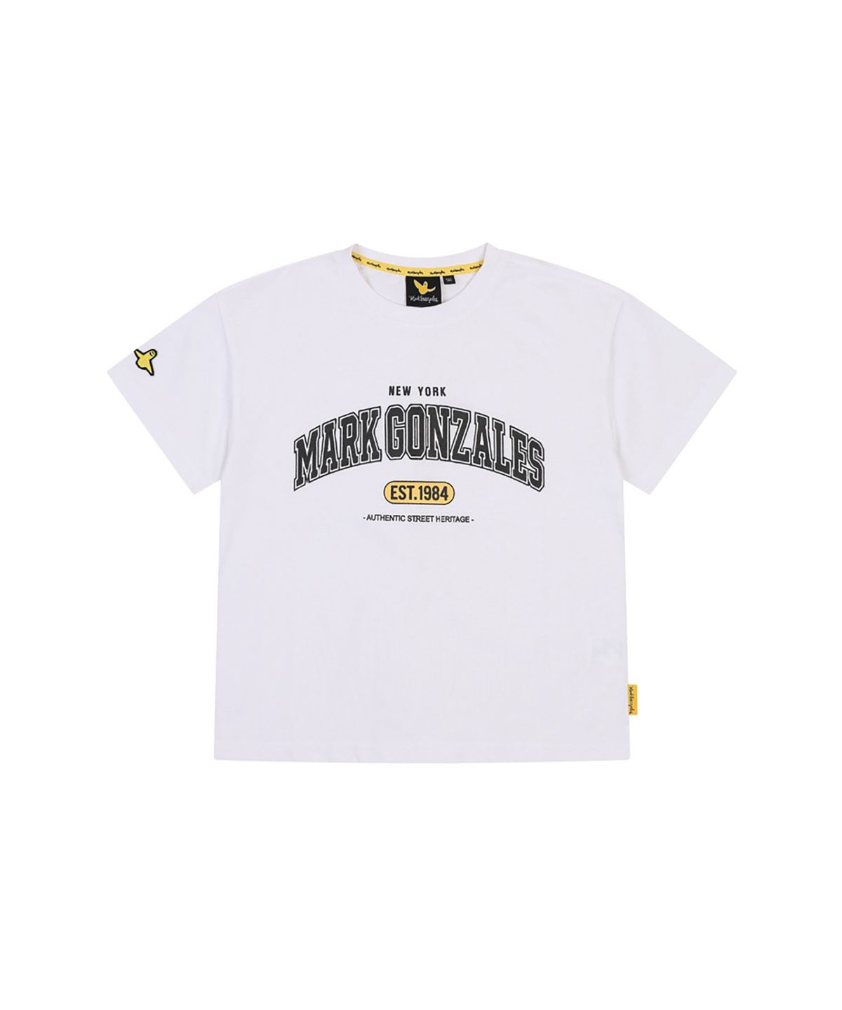 마크곤잘레스 키즈(MARK GONZALES KIDS) 칼리지 티셔츠_화이트_MG62TS82WH