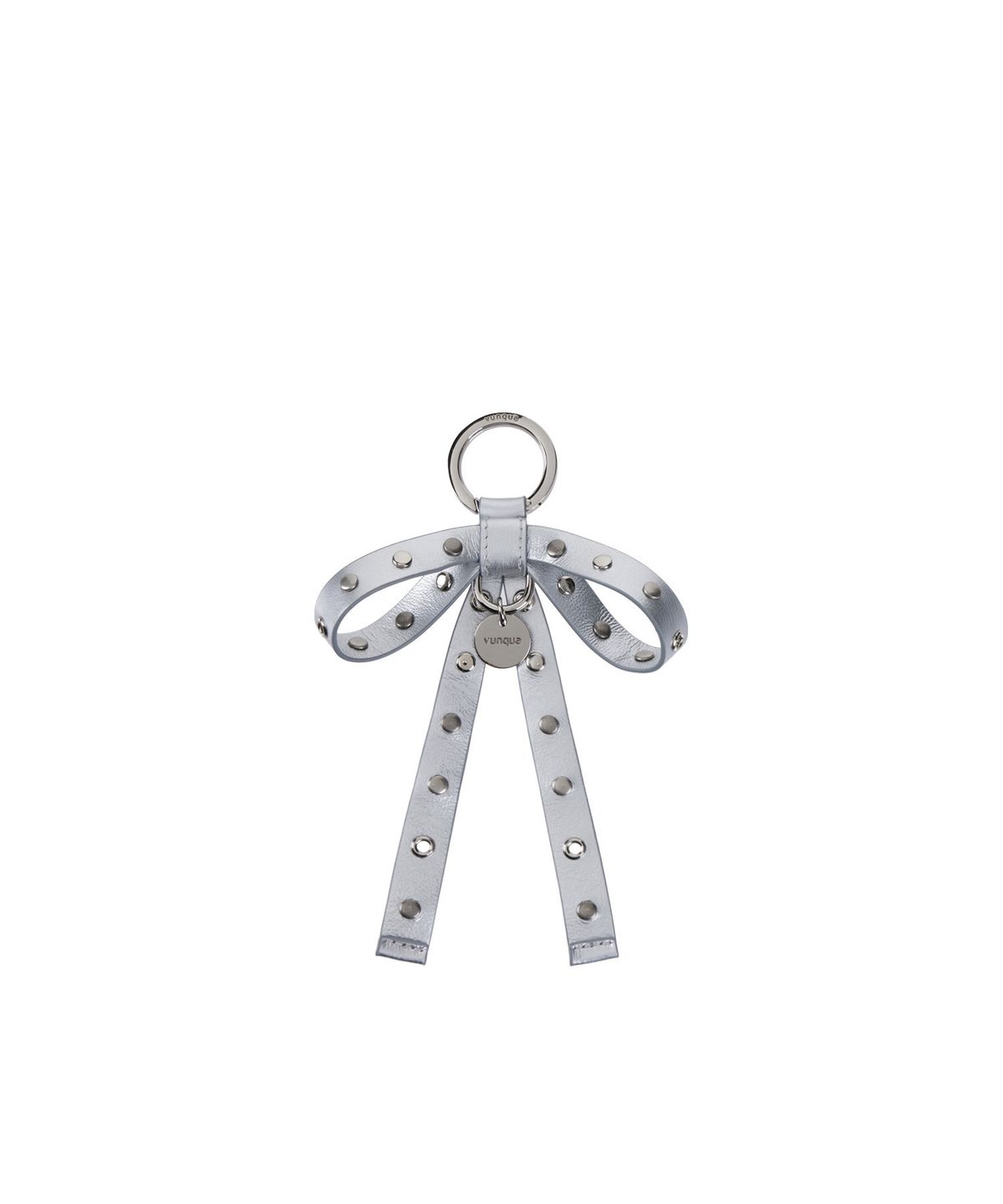 분크(VUNQUE) Goth Leather Ribbon Charm (고스 레더 리본 참) Silver