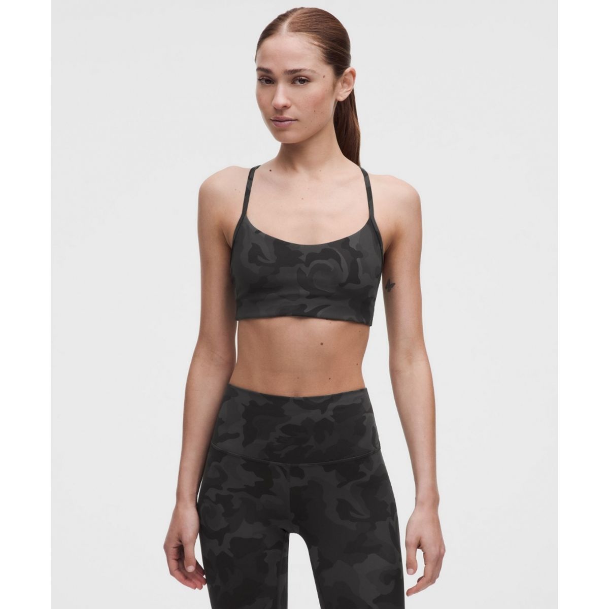 룰루레몬(LULULEMON) 플로우 Y 브라 라이트 서포트, A B컵 에볼브 *프린트  FBMC