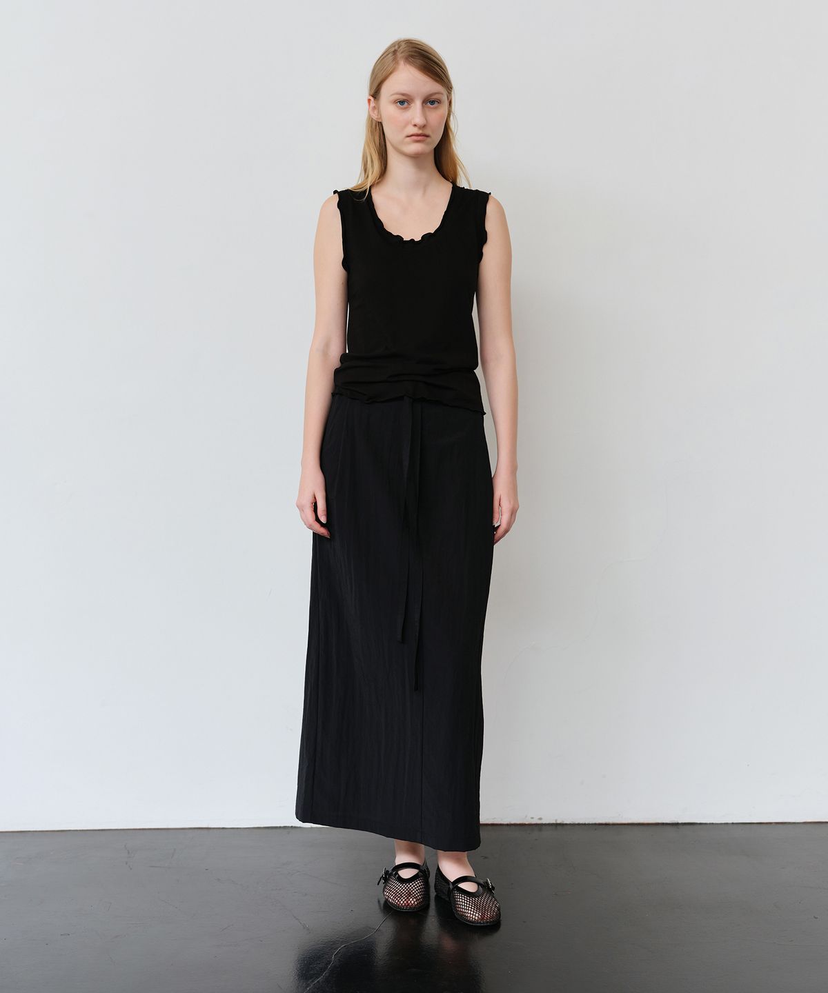 더라이(THERYE) Easy Banding Long Skirt(Black)