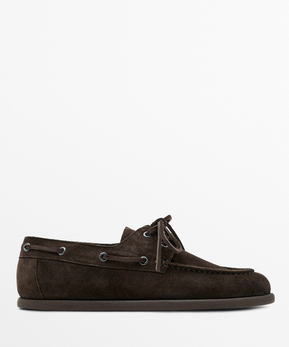 마시모두띠(MASSIMO DUTTI) 스플릿 스웨이드 보트 슈즈