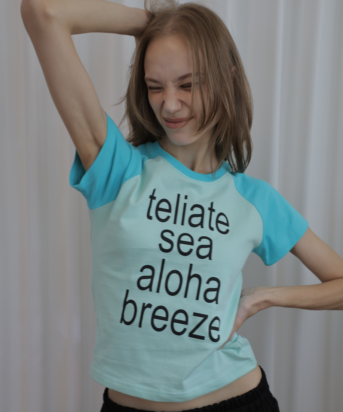 태리아떼(TELIATE) Aloha Raglan T-Shirt (Mint)