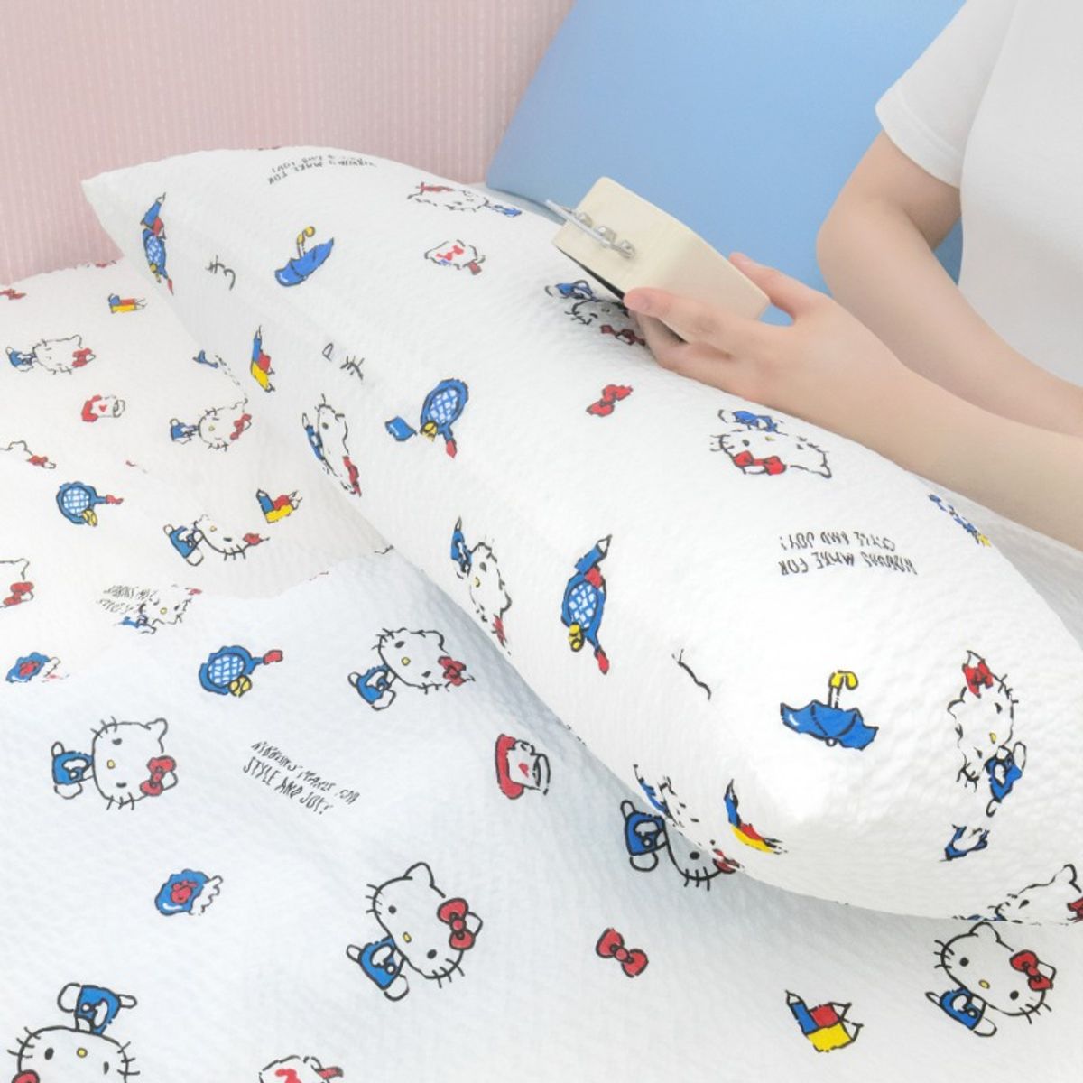 나라홈데코(NARAHOMEDECO) 산리오 헬로키티 리플사각바디필로우 조이