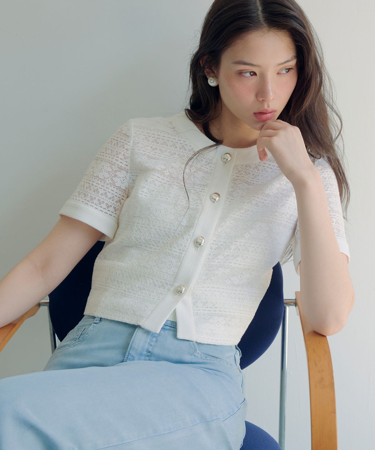 로엠(ROEM) 레이스 반팔 자켓 RMJKG38S11