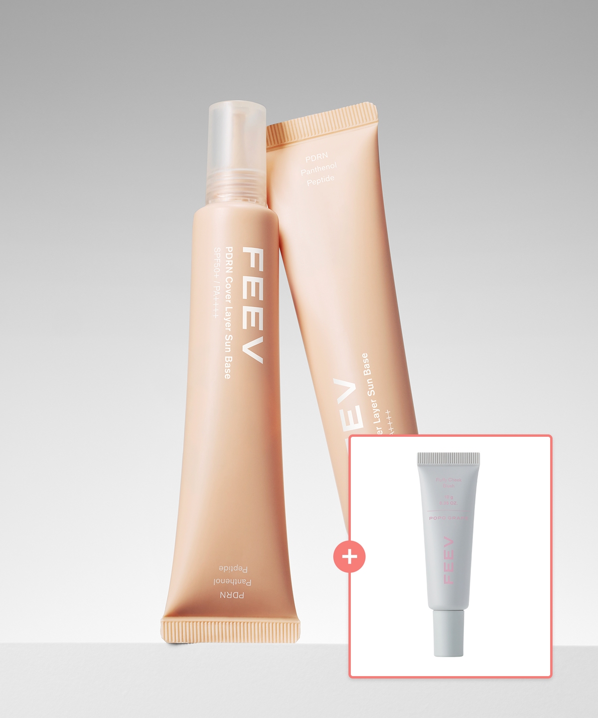 피브(FEEV) [2SET/플러피치크 증정]피디알엔 커버 레이어 선 베이스 40ml