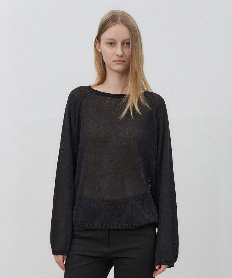 Linen Fluid Raglan Knit_2 Color