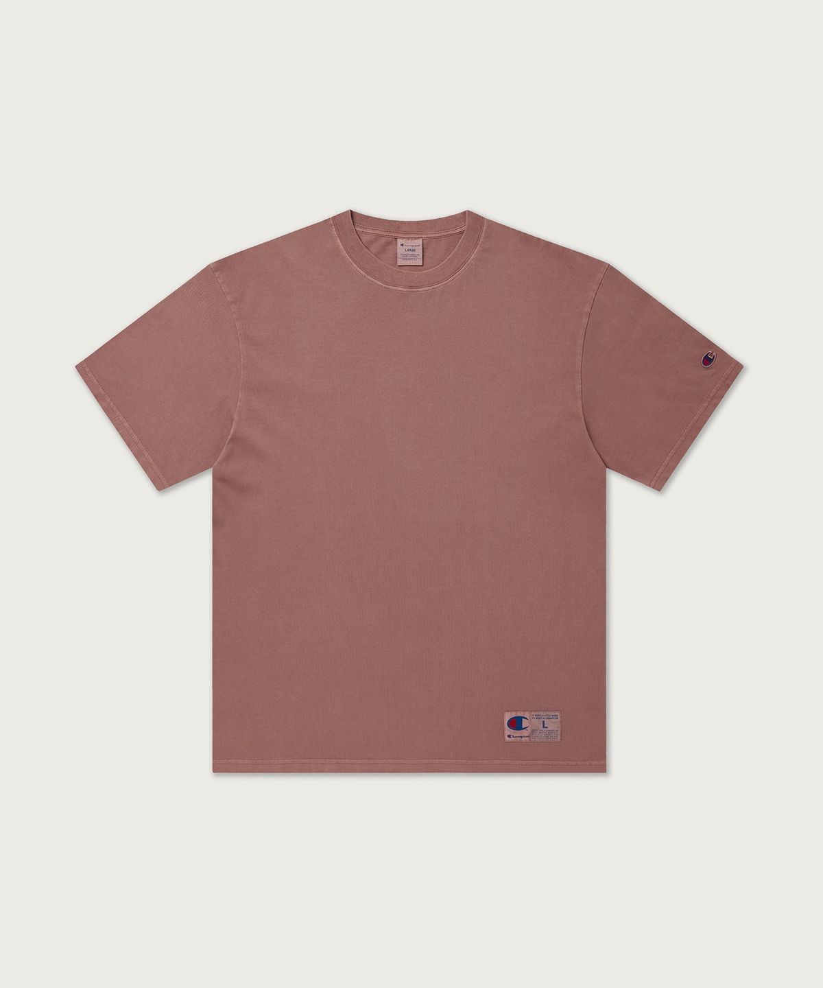 챔피온(CHAMPION) 조그택 다잉 반팔 티셔츠 Red