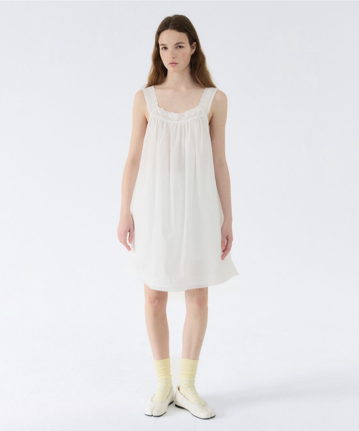 지비에이치 어패럴(GBH APPAREL) COTTON LACE DRESS / WHITE
