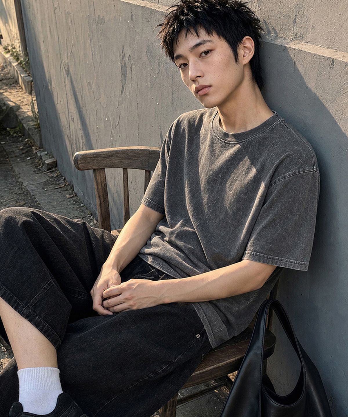 어널러코드(ANOLORCODE) 스톤 워시드 반팔티 (3color)