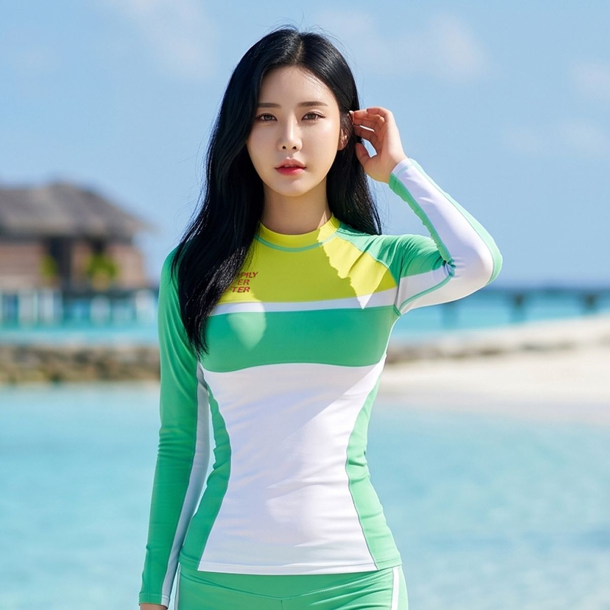 엠씨엔스포츠(MCNSPORTS) [MECENAT] 레나타 래시가드 상의 / 자외선차단및 체온유지 수상스포츠웨어 래쉬가드 스킨스쿠버