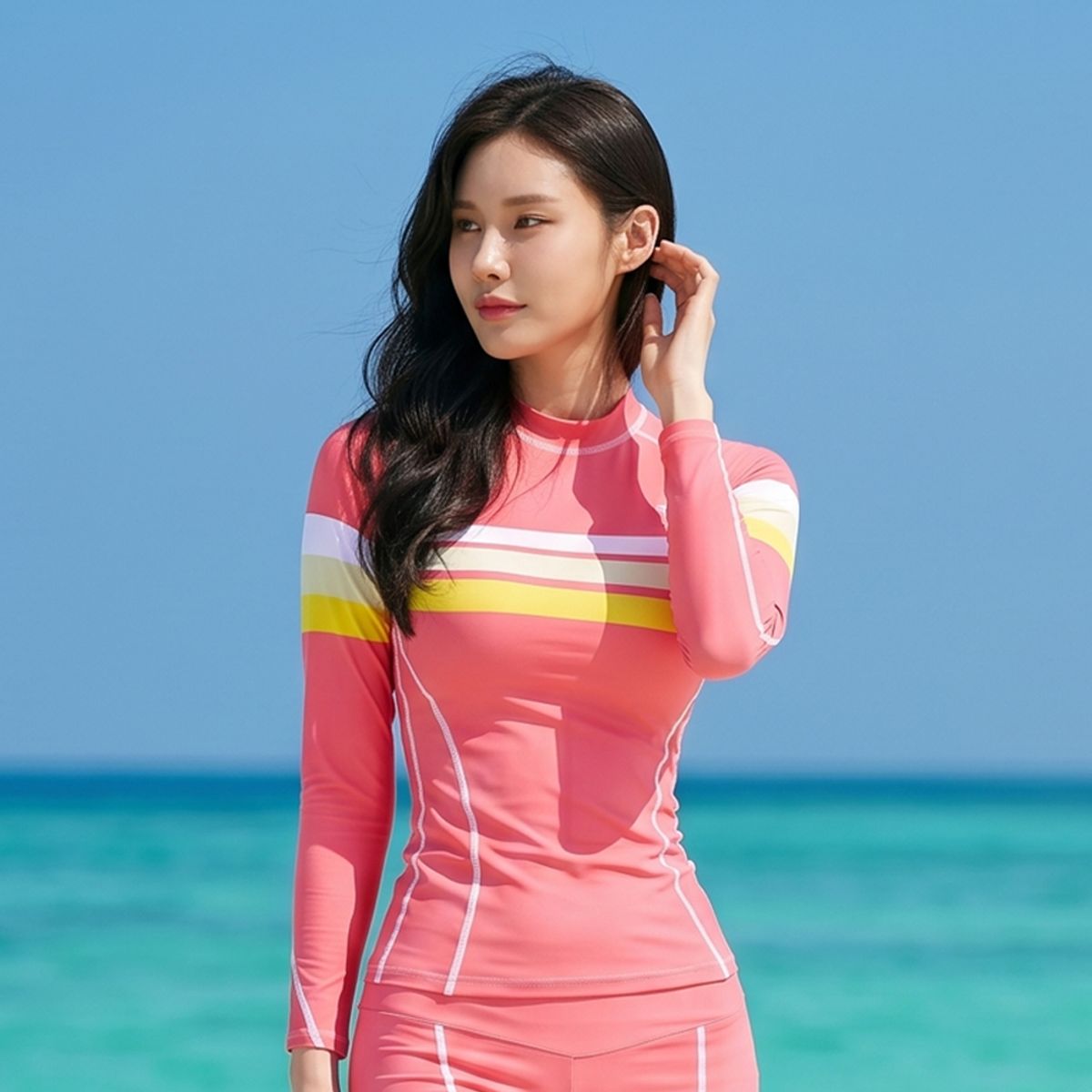엠씨엔스포츠(MCNSPORTS) [MECENAT] 마이아 래시가드 상의 / 자외선차단및 체온유지 수상스포츠웨어 래쉬가드 스킨스쿠버