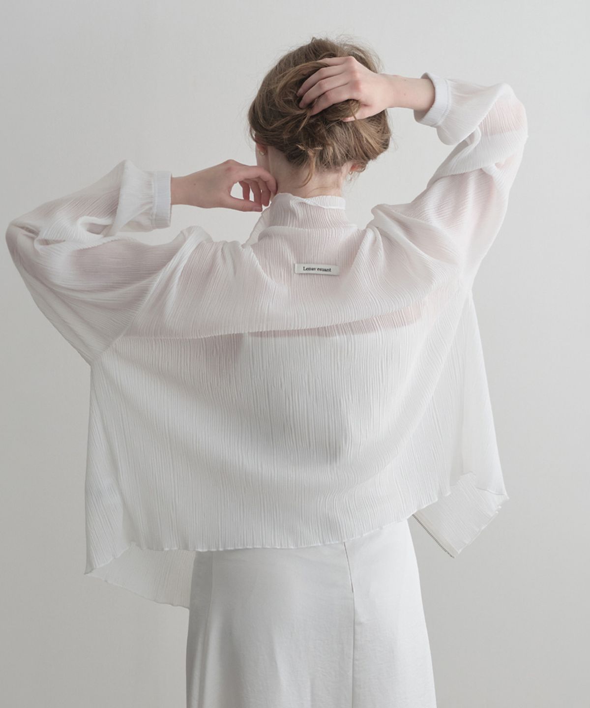 르나브(LENAV) Summer pleats Jacket (white)
