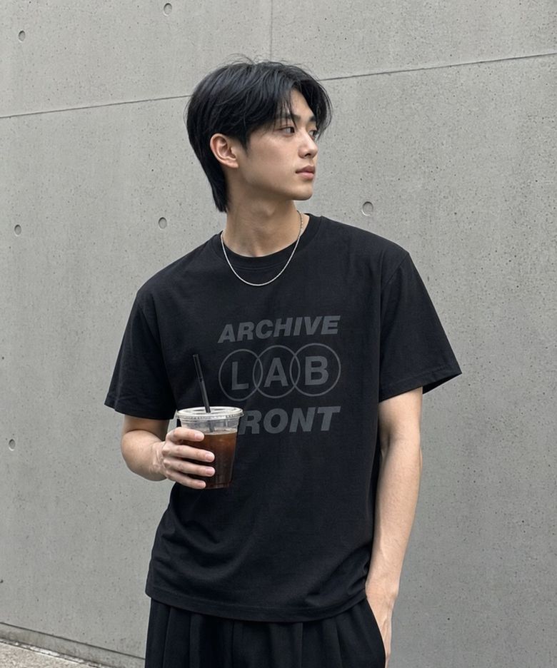 ARCHIVE 쿨 코튼 반팔 티셔츠 [블랙]