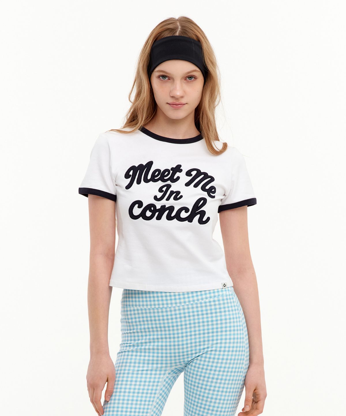 콘치웨어(CONCHWEAR) 빅로고 배색 반팔 티셔츠 (4colors)