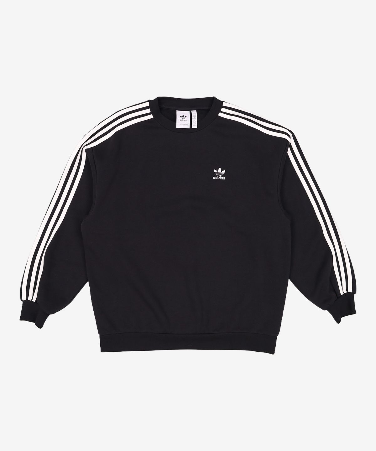 아디다스(ADIDAS) 오버사이즈 크루 스웨트셔츠 - 블랙 / IZ1829 L