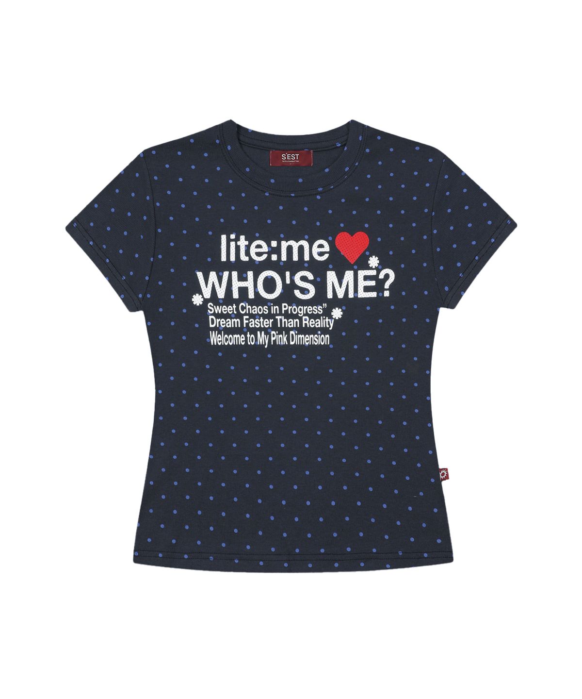 에스이에스티(S'EST) lite me Slim Fit T-shirt Navy