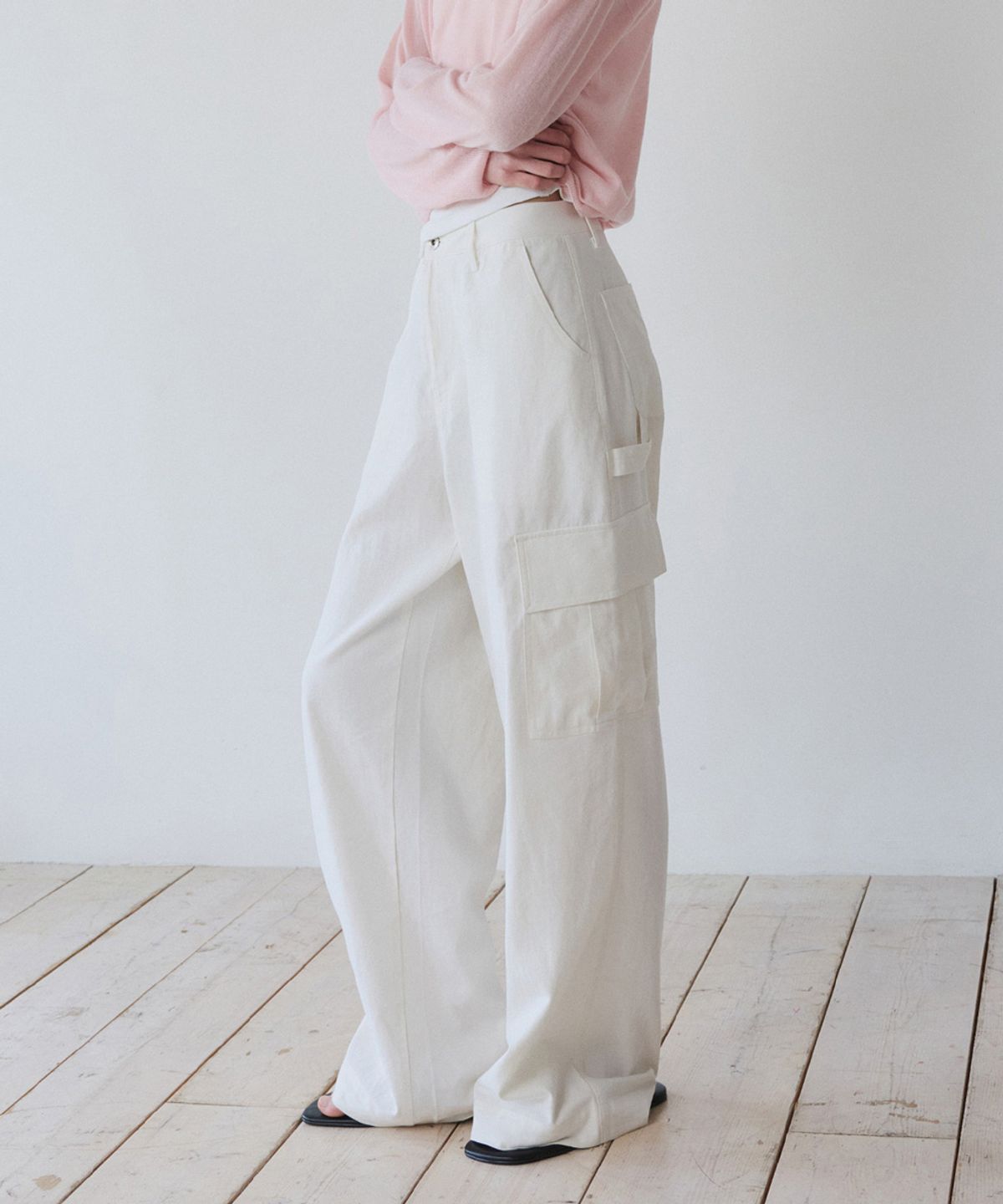 이어닝(YEARNING) EASY CARPENTER PANTS, WHITE