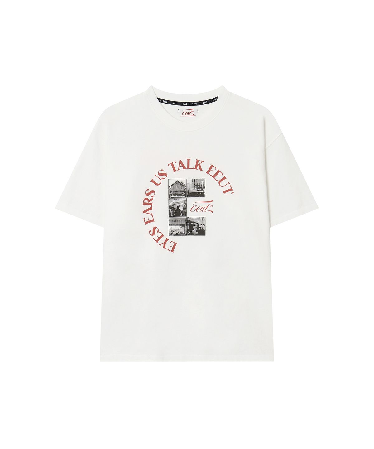 이우트(EEUT) BW PHOTO GALLERY T-SHIRT / WHITE