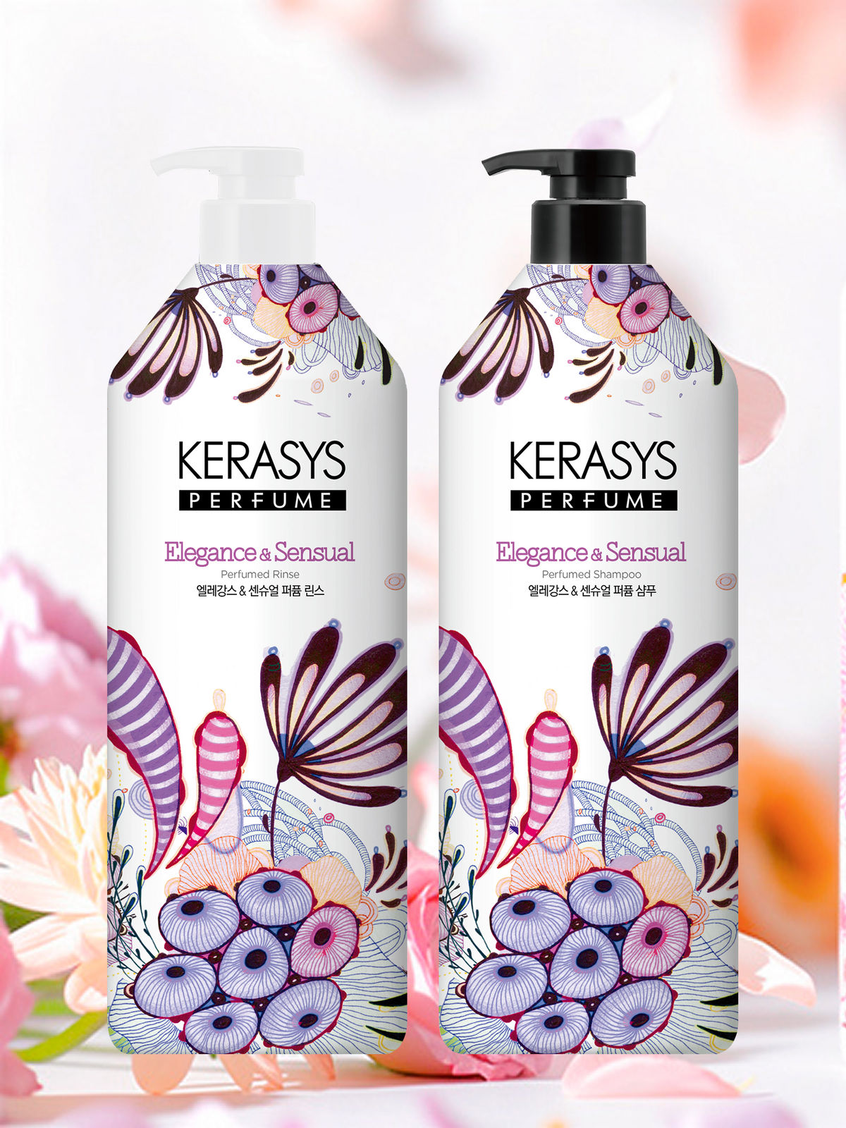 케라시스(KERASYS) 퍼퓸 샴푸+린스 980ml 2개구성 골라담기 (러블리 로맨틱/엘레강스 센슈얼)