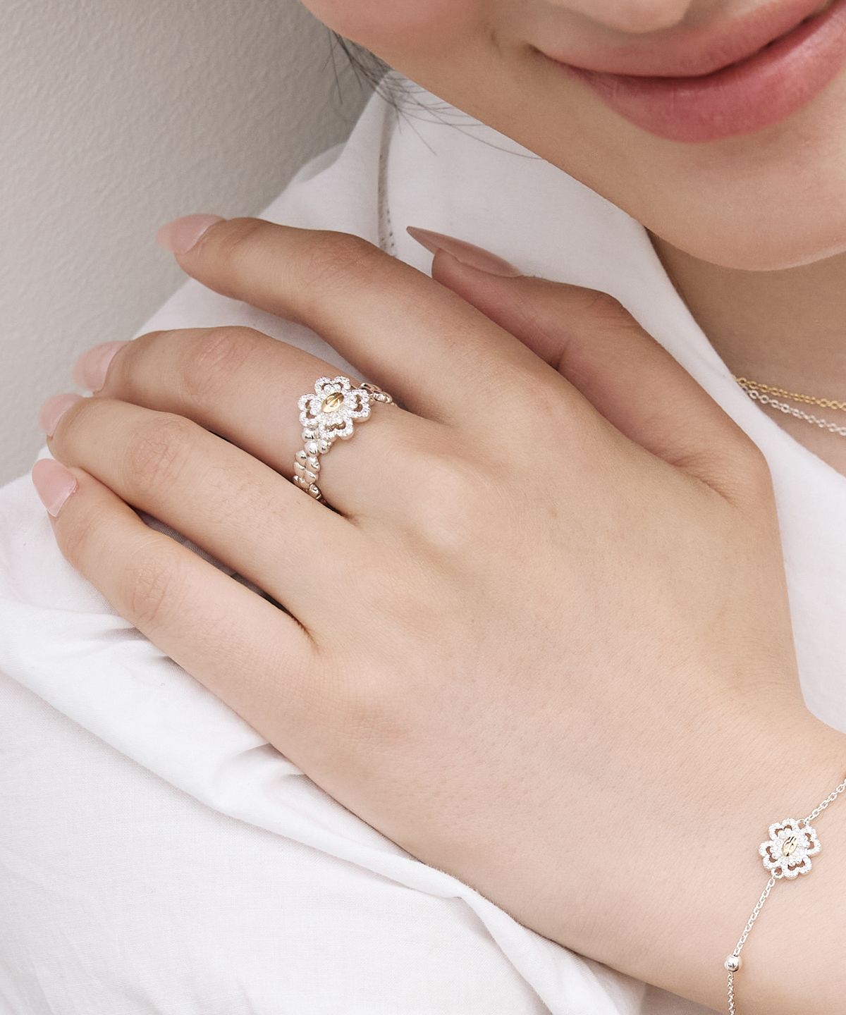 러벰버(LOVEMBER) [silver 925] Bubble Flower R