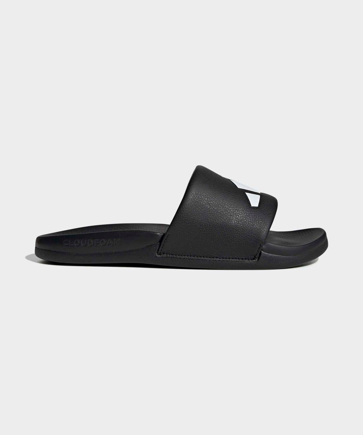 아디다스(ADIDAS) 아딜렛 컴포트 2.0 슬라이드 - 블랙:화이트 / KK2519