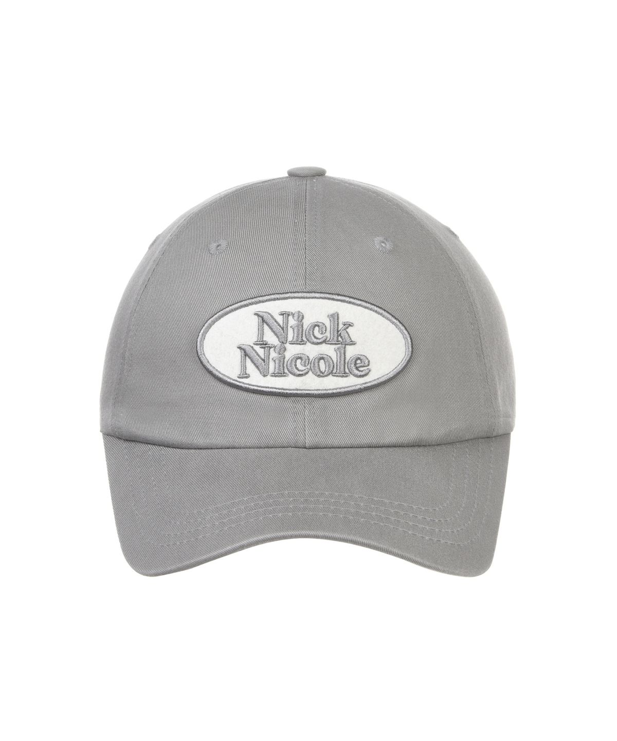 닉앤니콜(NICK&NICOLE) OVAL WAPPEN BALL CAP_GRAY