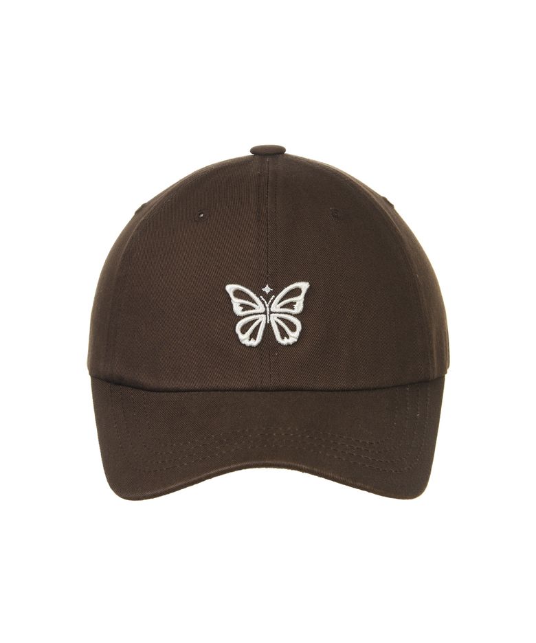 MINI BUTTERFLY BLINK BALL CAP_BROWN CREAM