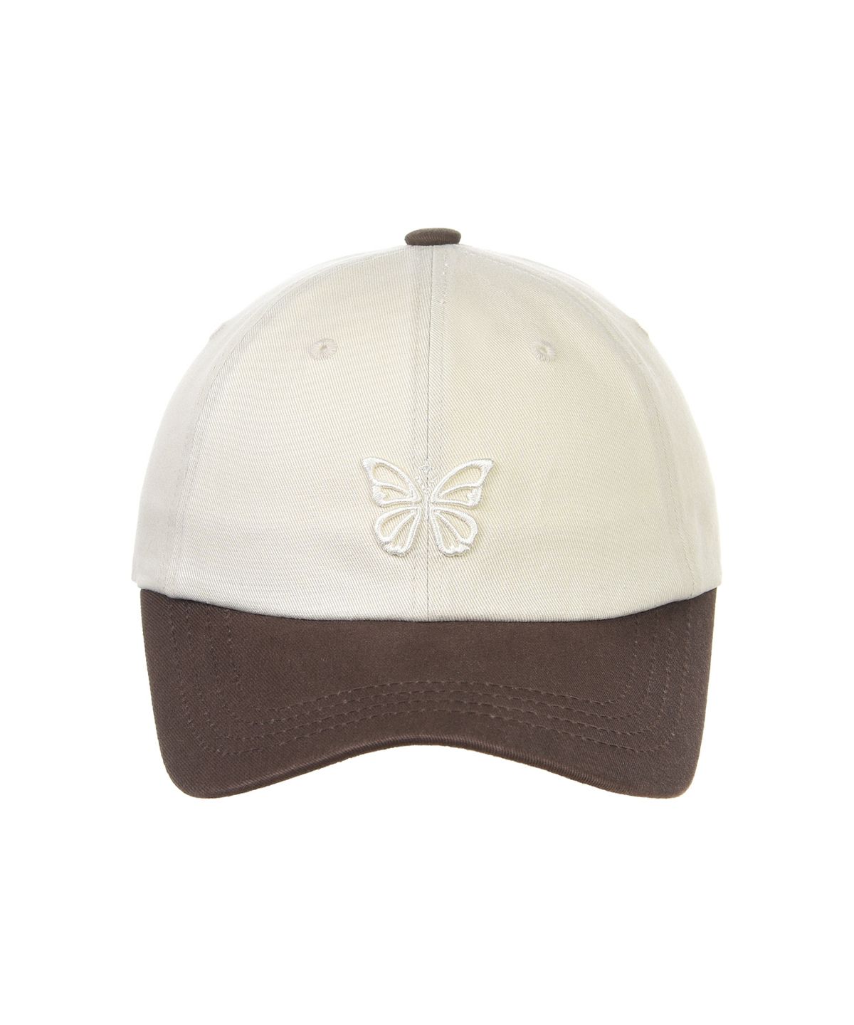 닉앤니콜(NICK&NICOLE) MINI BUTTERFLY BLINK BALL CAP_TWOTONE BROWN