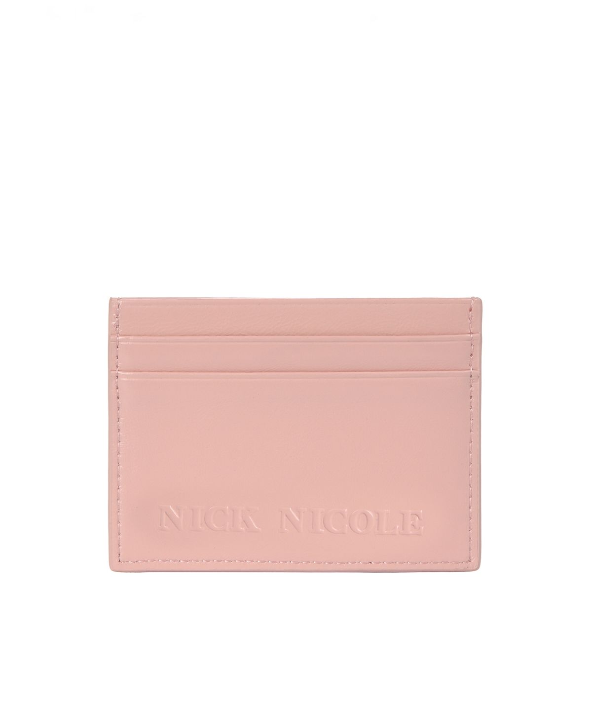 닉앤니콜(NICK&NICOLE) EMBOSSED LEATHER CARD WALLET_PINK