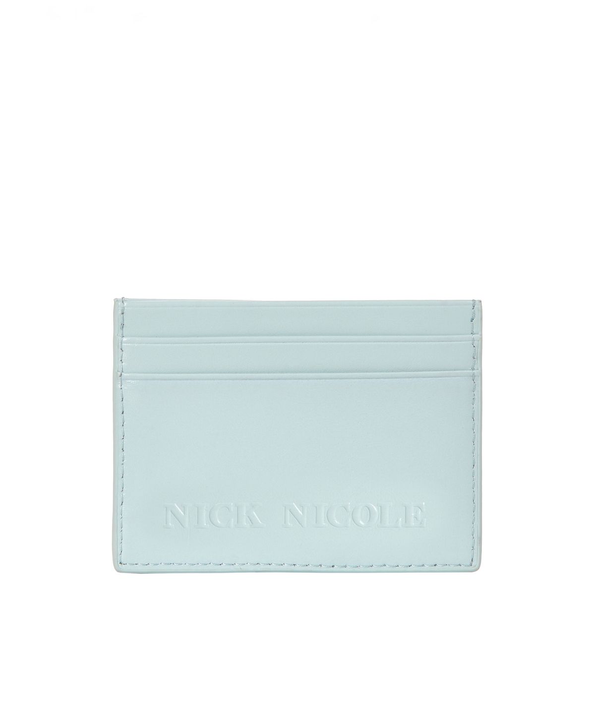 닉앤니콜(NICK&NICOLE) EMBOSSED LEATHER CARD WALLET_MINT