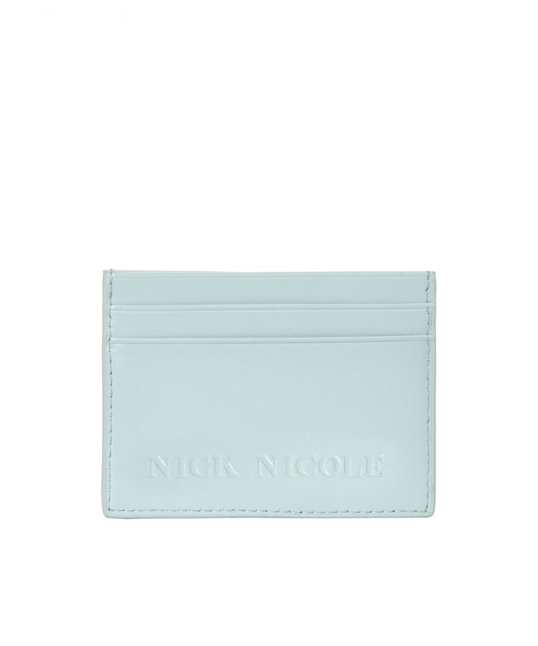 EMBOSSED LEATHER CARD WALLET_MINT