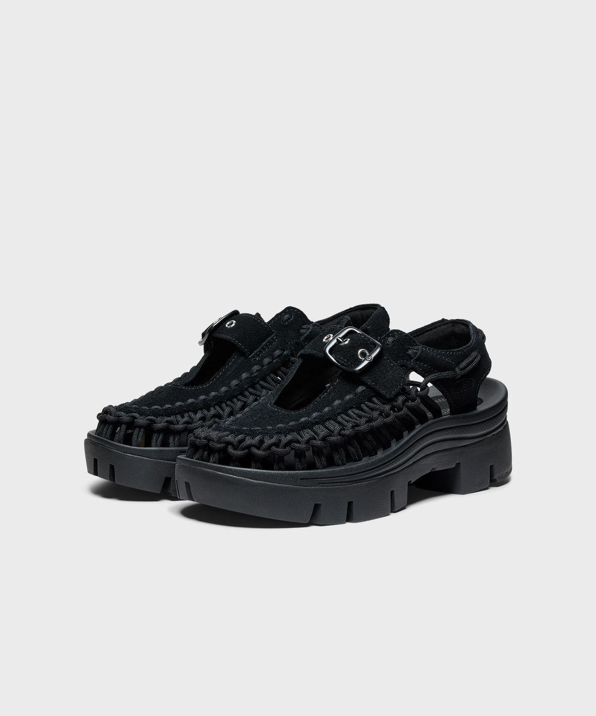 킨(KEEN) 유니크 플랫폼 메리제인 샌들 남여공용 Black/Black