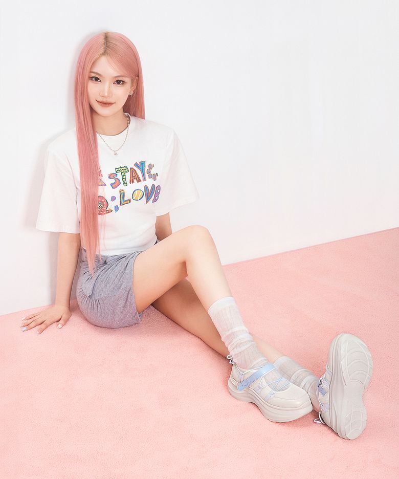 [STAYC] Tory 토리 매쉬 벨크로 플랫폼 스니커즈_Cream (5.5cm)