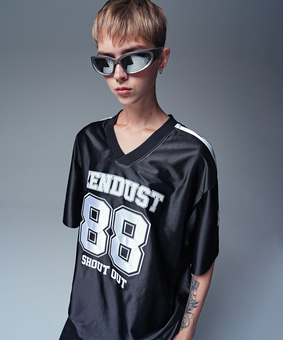 젠더스트(ZENDUST) Offside High Line Football Jersey T-shirt BLACK