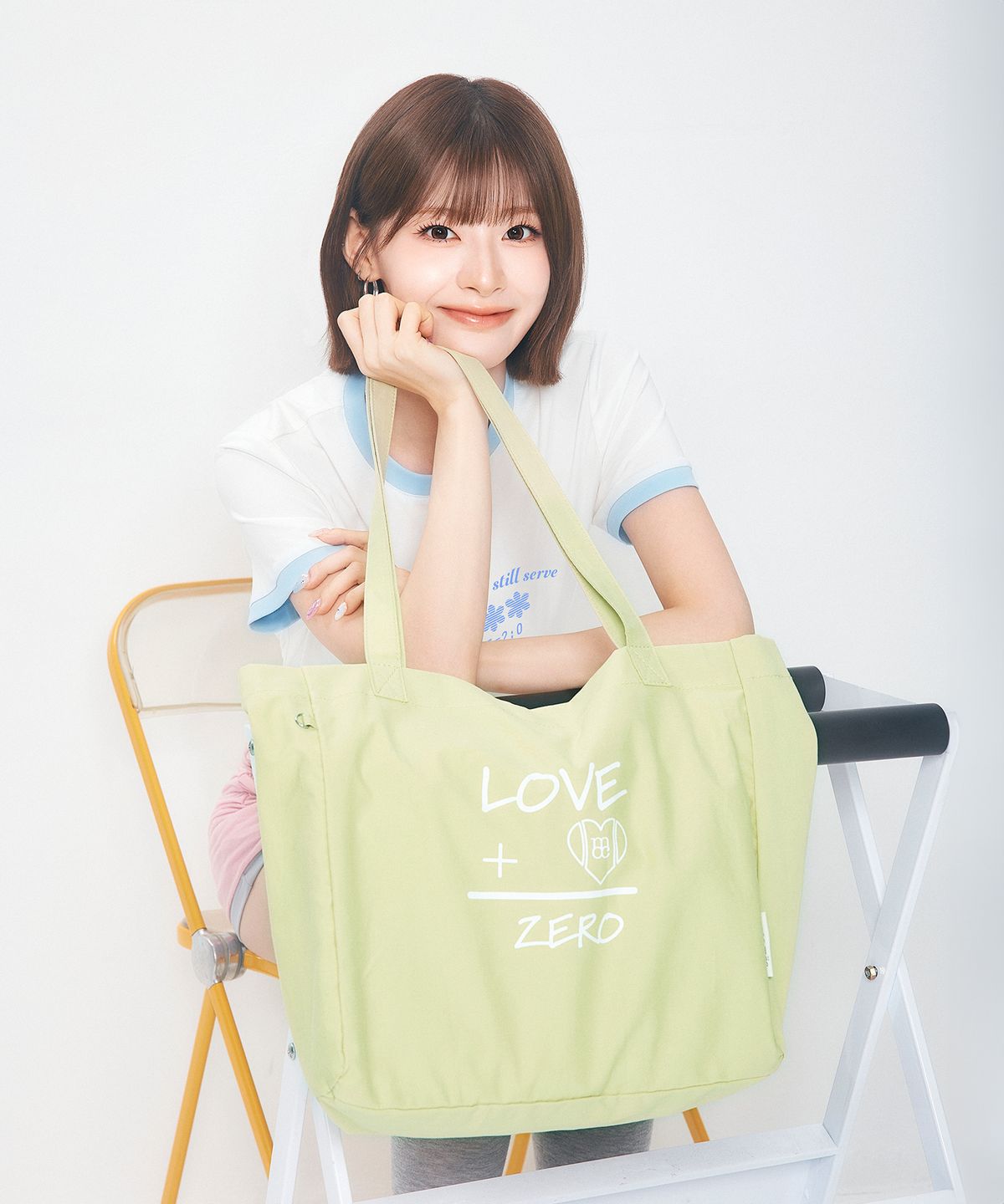 마크모크(MAC MOC) [STAYC] Darling 달링 코튼 와이드 에코백_Lime