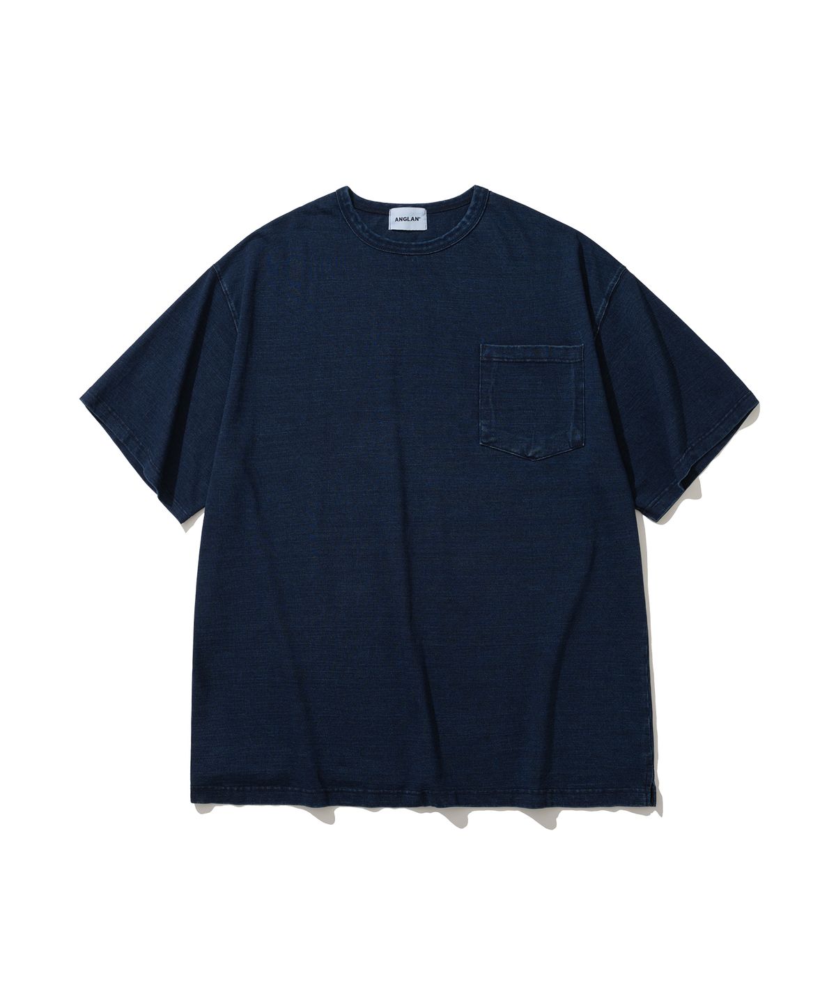 앵글런(ANGLAN) Essential Big Half Tee - Indigo
