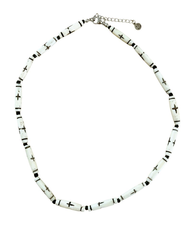 Nomad Cross Horn Necklace ((Ivoryblack))
